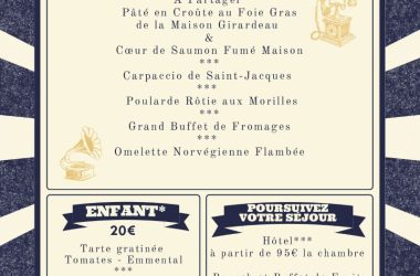 Menu Saint-Sylvestre Domaine de Roiffé