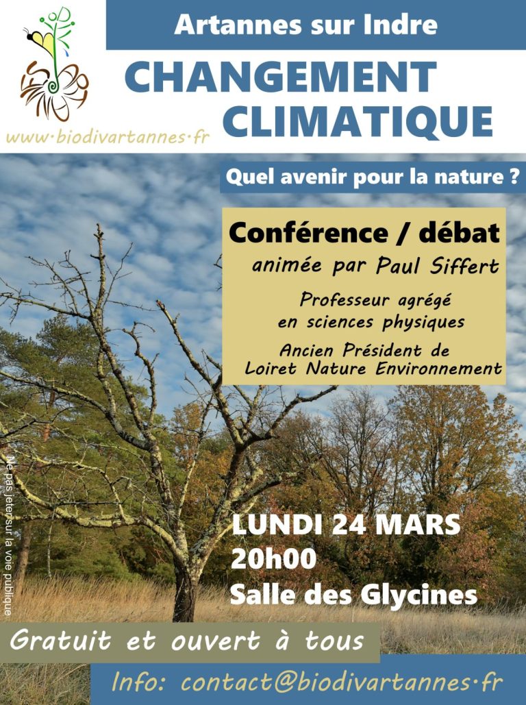 Conférence sur le changement climatique – Biodiv’Artannes-1